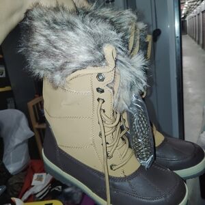 Lane Bryant Tan and Brown Winter Boots